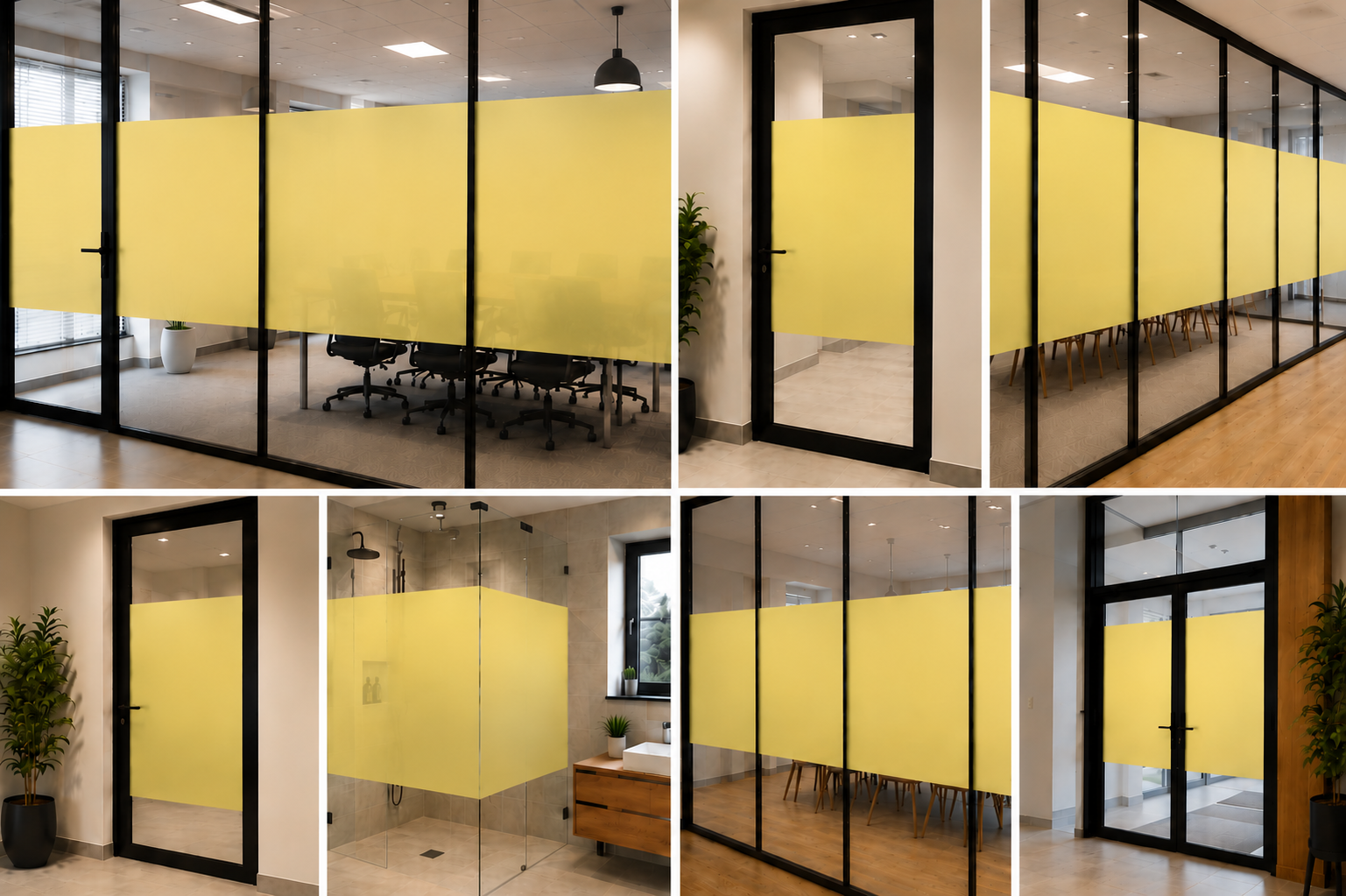 Žlutá pískovaná frost matná fólie - MAT YELLOW PET SolarScreen 8